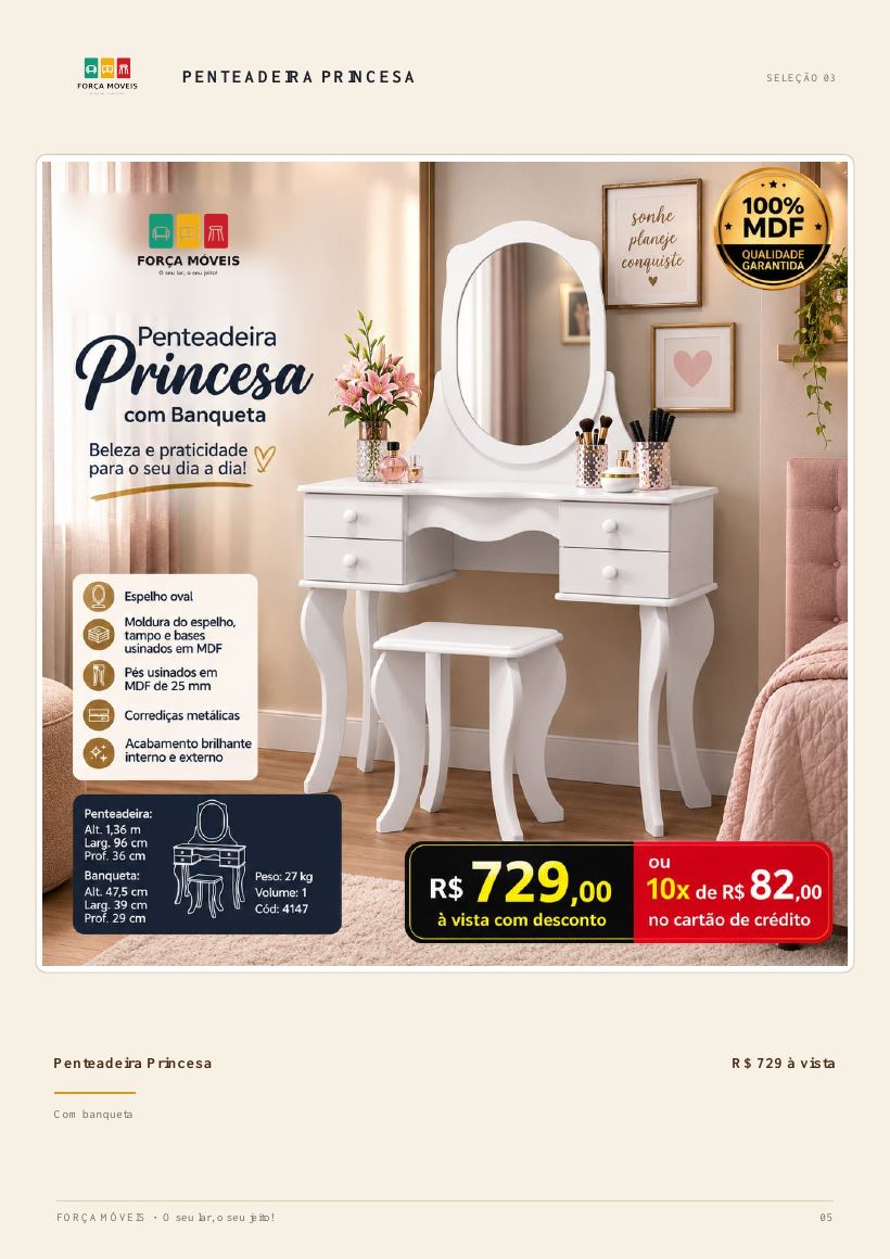 Penteadeira Princesa
